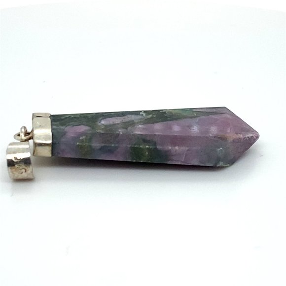Ruby In Zoisite 34.00ct Solid 925 Sterling Silver Pendant - Picture 4 of 7